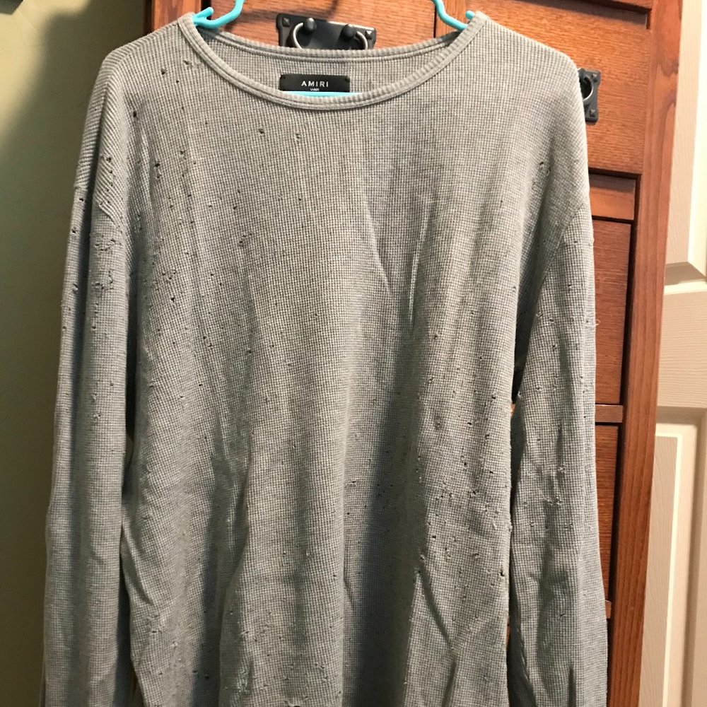 Amiri Shotgun blast Long sleeve shirt (L)